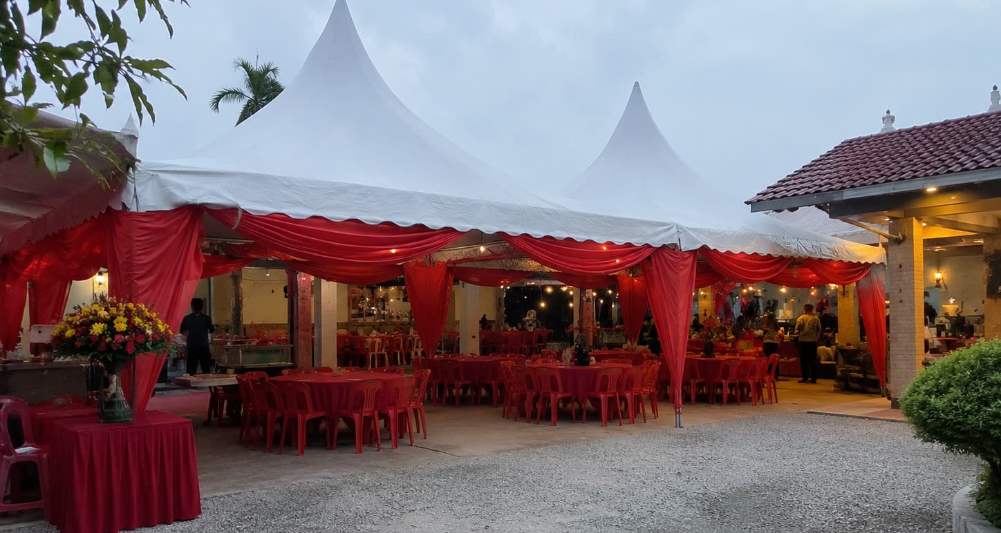 Pyramid Canopy Rental Malaysia setup photo